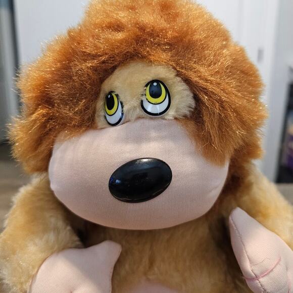 Vintage Cuddle Wit Lion Stuffed Animal Plush Soft Toy 10" Tan Brown Collectible - Picture 3 of 11